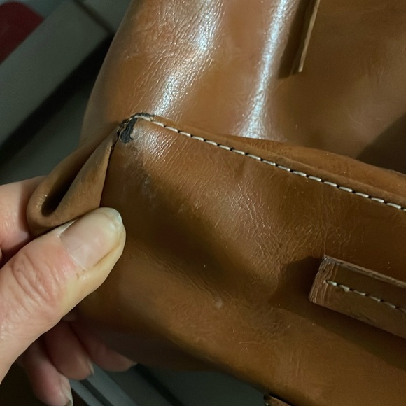 LG High Quality Vegan leather Business Laptop Tote Carry-on Cognac Brown 👜 - Picture 10 of 13